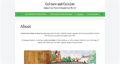 Desktop Screenshot of cultureandcuisine.com