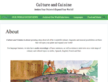 Tablet Screenshot of cultureandcuisine.com